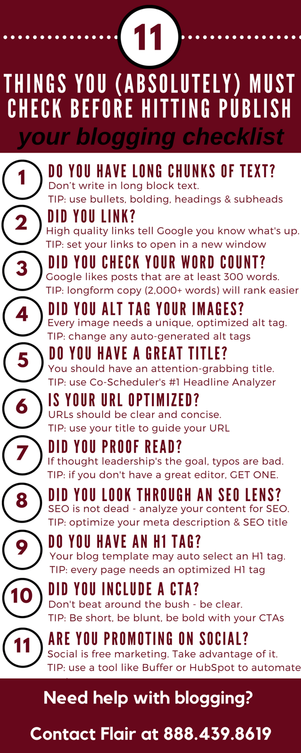 11 things before publish