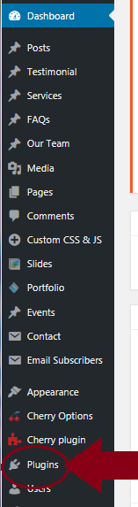 wordpress plugin menu