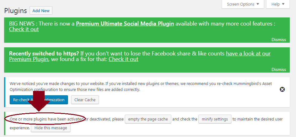 verify new wordpress plugin notification