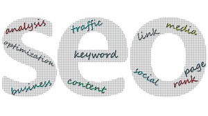 SEO letters with industry terms inside